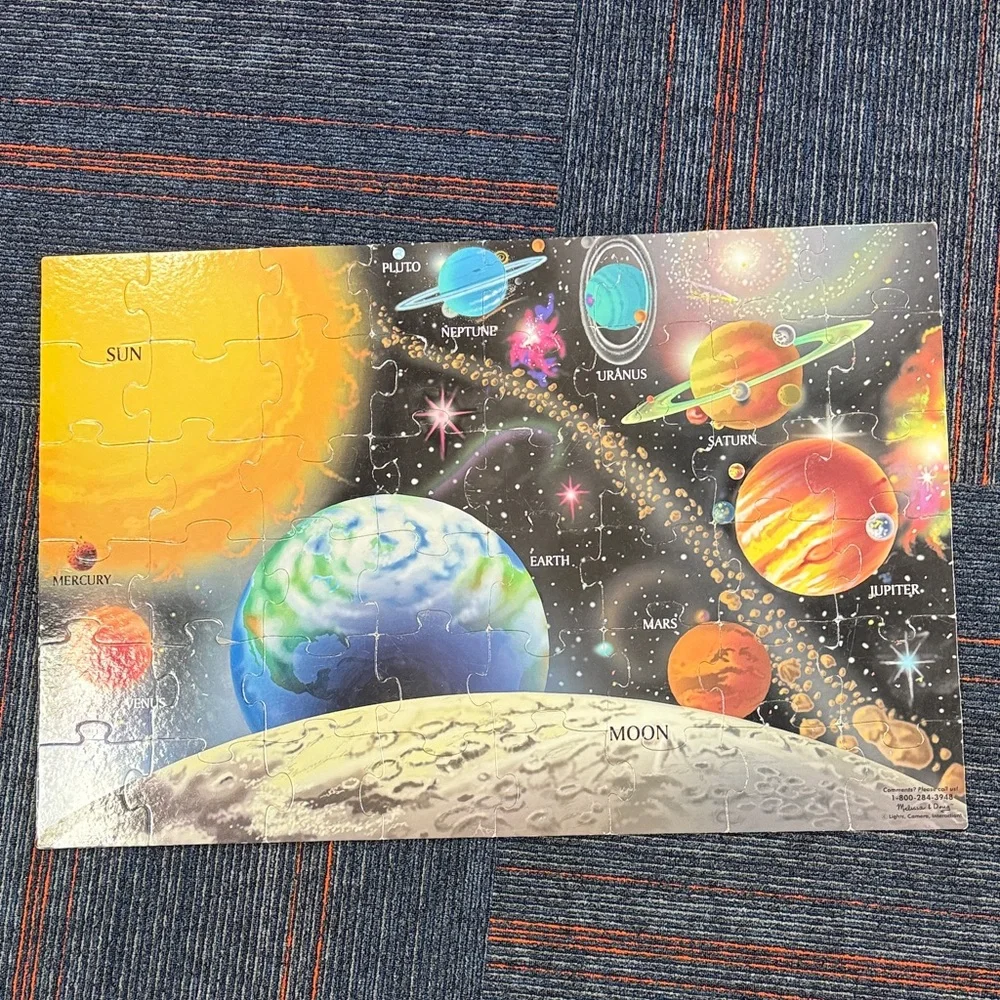 MELISSA & DOUG SOLAR SUSTEM JUMBO JIGSAW PUZZLE AGES 3+ (2 x 3 Feet) 48 PIECE